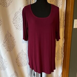 Yala Burgundy Tunic Top